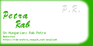 petra rab business card